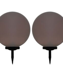 vidaXL Solarlampen 2 st LED rond 50 cm RGB