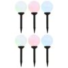 vidaXL Solarlampen 6 st LED rond 20 cm RGB