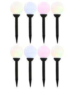 vidaXL Solarlampen 8 st LED rond 15 cm RGB