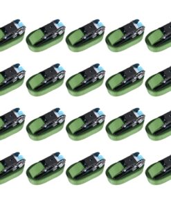 vidaXL Spanbanden 20 st 800 daN 6 m groen