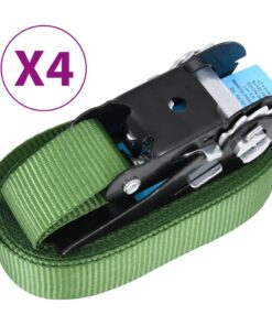 vidaXL Spanbanden 4 st 800 daN 6 m groen