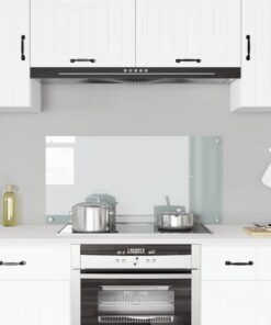 vidaXL Spatscherm keuken 100x50 cm gehard glas transparant