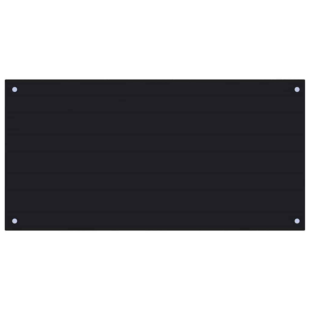 vidaXL Spatscherm keuken 100x50 cm gehard glas zwart