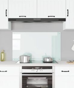vidaXL Spatscherm keuken 100x60 cm gehard glas wit