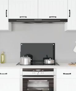 vidaXL Spatscherm keuken 70x40 cm gehard glas zwart