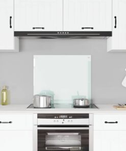 vidaXL Spatscherm keuken 70x60 cm gehard glas wit