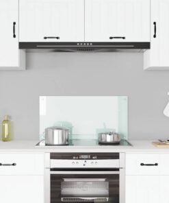 vidaXL Spatscherm keuken 80x40 cm gehard glas wit