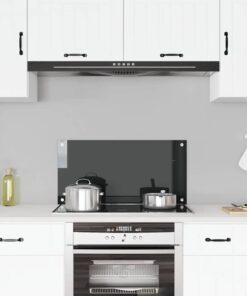 vidaXL Spatscherm keuken 80x40 cm gehard glas zwart