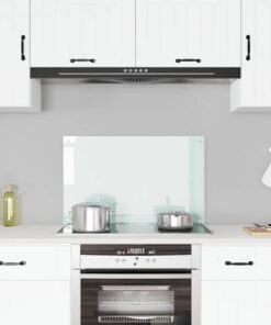 vidaXL Spatscherm keuken 80x50 cm gehard glas wit