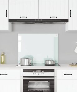 vidaXL Spatscherm keuken 80x60 cm gehard glas wit