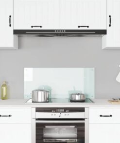 vidaXL Spatscherm keuken 90x40 cm gehard glas wit