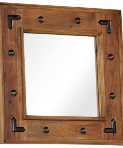 vidaXL Spiegel 50x50 cm massief acaciahout