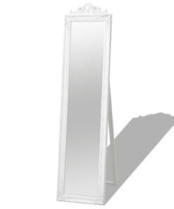 vidaXL Spiegel vrijstaand barok stijl 160x40 cm wit