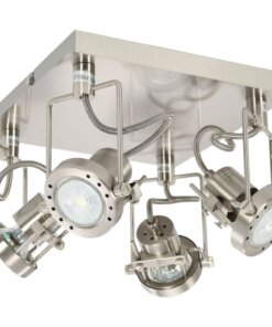 vidaXL Spotlight viervoudig GU10 zilverkleurig