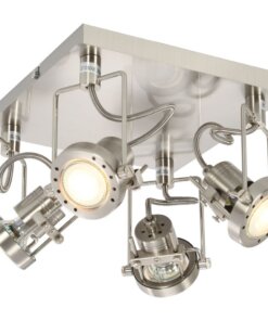 vidaXL Spotlight viervoudig GU10 zilverkleurig