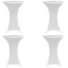 vidaXL Statafelhoes 4 st stretch Ø60 cm wit