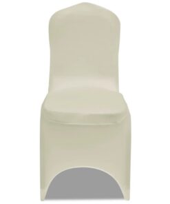 vidaXL Stoelhoezen stretch crème 100 st