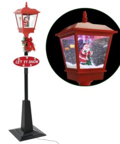 vidaXL Straatlantaarn met kerstman LED 180 cm