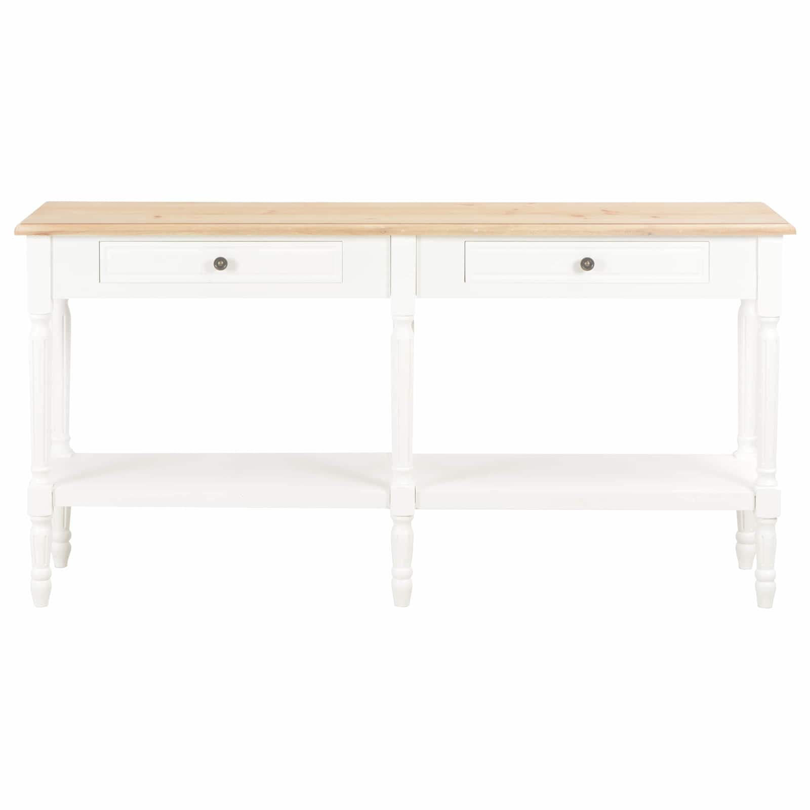 vidaXL Tafel met lade Wit Hout - Afbeelding 3