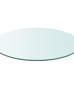 vidaXL Tafelblad van gehard glas 900 mm rond