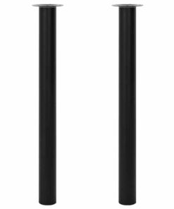 vidaXL Tafelpoten telescopisch 710-1100 mm zwart 2 st