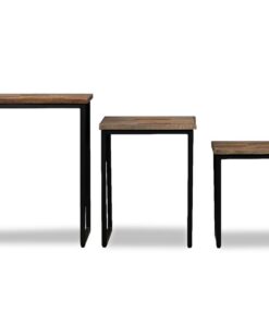 vidaXL Tafeltjesset massief gerecycled teakhout 3-delig