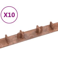 vidaXL Terrasafdekkappen 10 st kunststof bruin