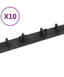 vidaXL Terrasafdekkappen 10 st kunststof zwart