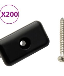 vidaXL Terrasklemmen met schroeven 200 st kunststof en roestvrij staal