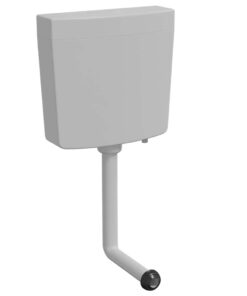 vidaXL Toiletstortbak met watertoevoer onderin 3/6 L grijs