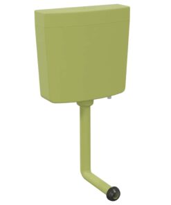 vidaXL Toiletstortbak met watertoevoer onderin 3/6 L olijfgroen