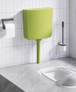vidaXL Toiletstortbak met watertoevoer onderin 3/6 L olijfgroen