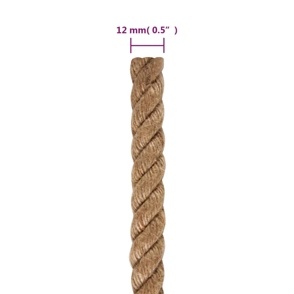 vidaXL Touw 25 m lang 12 mm dik jute - Image 6