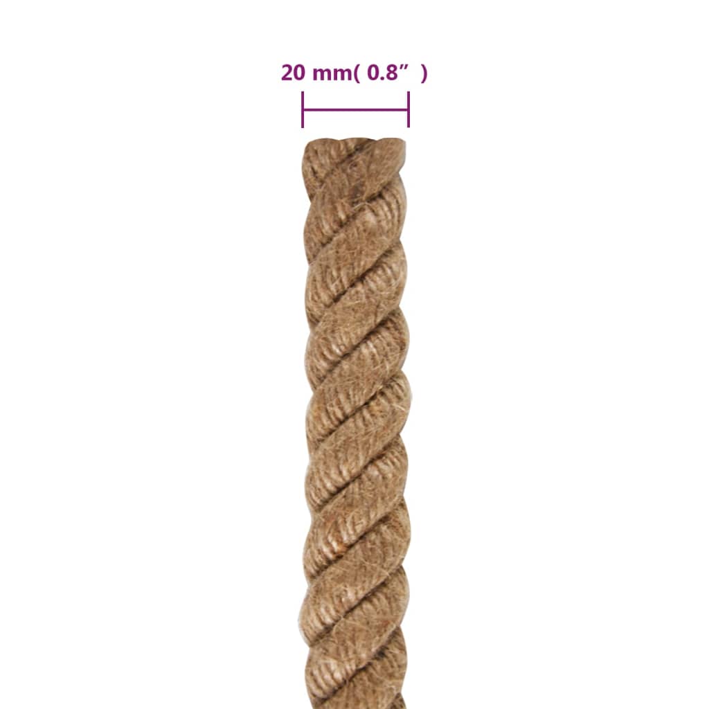 vidaXL Touw 25 m lang 20 mm dik jute - Image 6