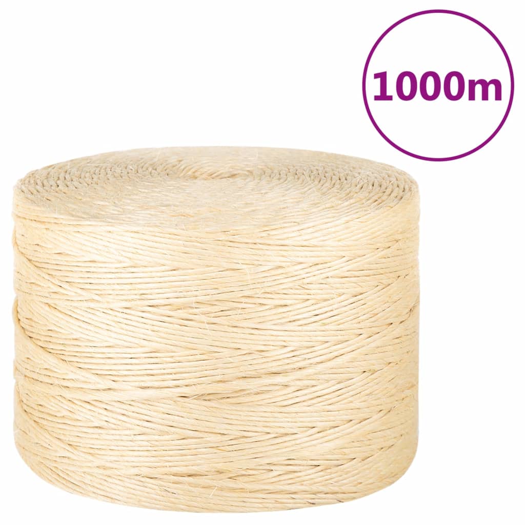 vidaXL Touw 3 mm 1000 m 100% sisal
