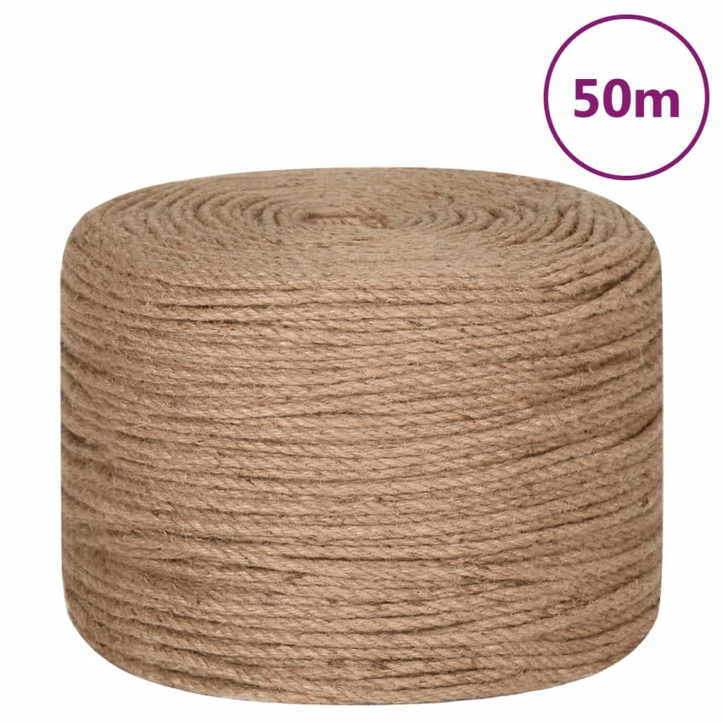 vidaXL Touw 50 m lang 8 mm dik jute