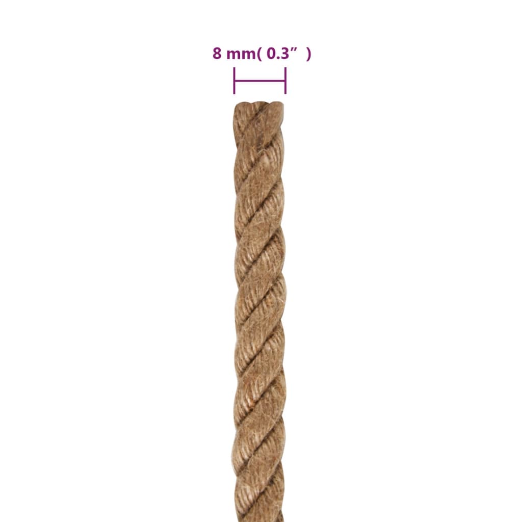 vidaXL Touw 50 m lang 8 mm dik jute - Image 6