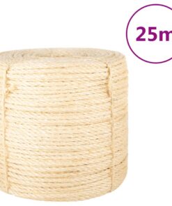 vidaXL Touw 6 mm 25 m 100% sisal