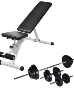 vidaXL Trainingsbank met halterset 30