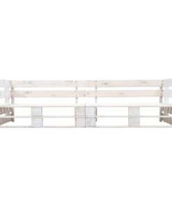 vidaXL Tuinbank 2-zits pallet hout wit