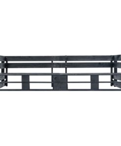 vidaXL Tuinbank 2-zits pallet hout zwart