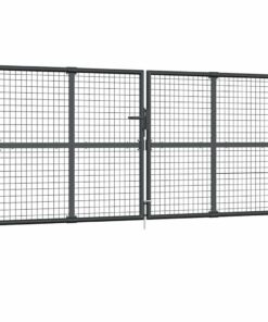 vidaXL Tuinhek van gaas 300x125 cm gegalvaniseerd staal antraciet