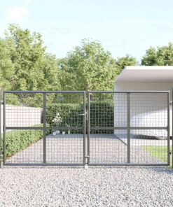 vidaXL Tuinhek van gaas 300x125 cm gegalvaniseerd staal antraciet