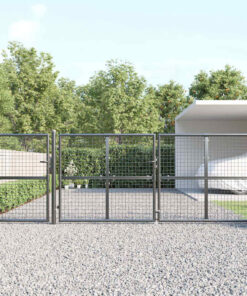 vidaXL Tuinhek van gaas antraciet 400x125 cm gegalvaniseerd staal