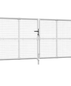 vidaXL Tuinhek van gaas zilverkleurig 300x125 cm gegalvaniseerd staal