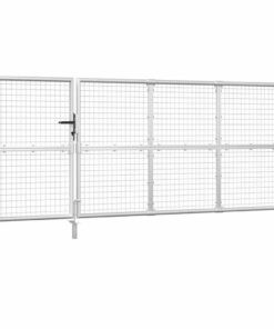 vidaXL Tuinhek van gaas zilverkleurig 350x125 cm gegalvaniseerd staal