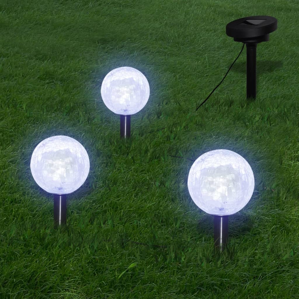 vidaXL Tuinlampen 6 st LED met grondankers en zonnepanelen