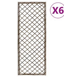 vidaXL Tuinlatwerken 6 st 30x120 cm wilgenhout
