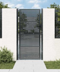 vidaXL Tuinpoort Antraciet 100x200 cm Staal