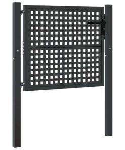 vidaXL Tuinpoort Antraciet 100x75 cm Staal